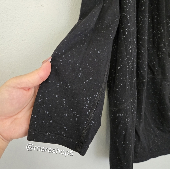 Lululemon Back In Action Long Sleeve V Splatter Dye Black - Picture 4 of 7